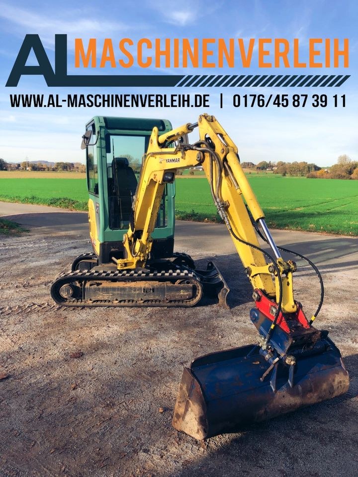 Yanmar Minibagger 1,8 Tonnen mieten bei AL Maschinenverleih Internet – 2