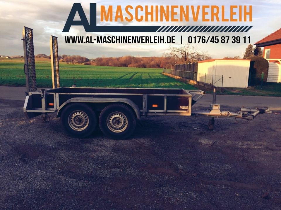 Baumaschinenanhänger Tandemanhänger mieten in Löhne