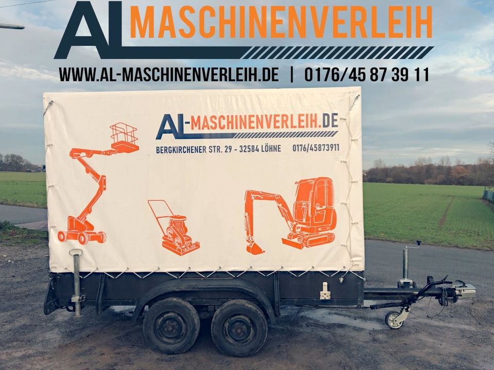 1200 kg Planenanhänger 300x131x201 mieten in Löhne