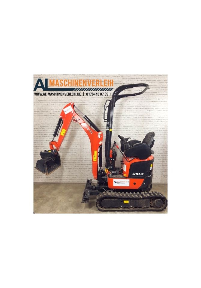 Kubota Minibagger Microbagger 1,12 t mieten in Löhne