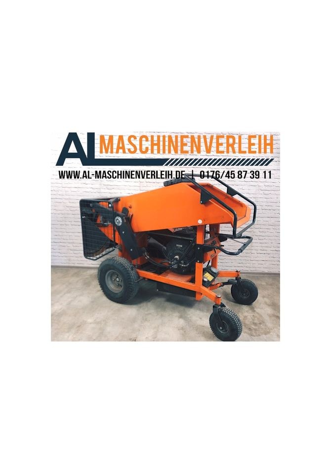 Profi Benzin Häcksler 120mm mieten in Löhne – für Ast- & Heckenschnitt