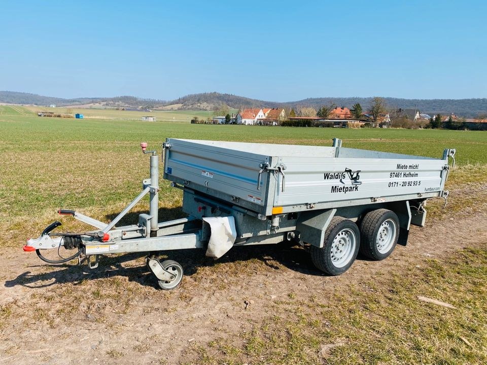 3 Seitenkipper Kipper Anhänger mieten bei Waldis Mietpark – 3