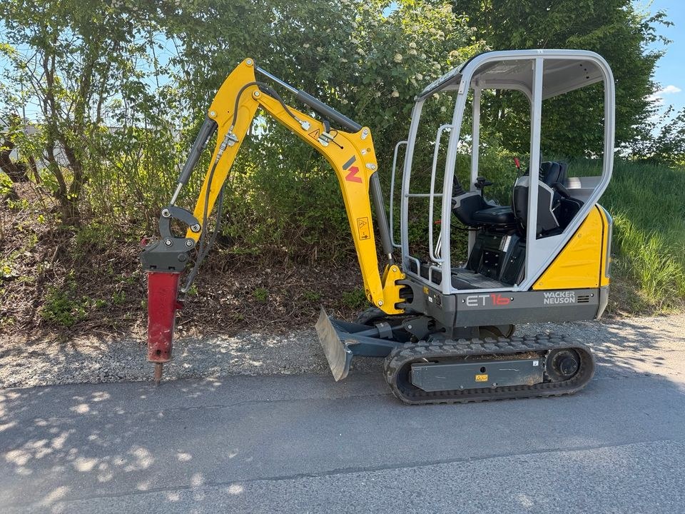 Bagger Wacker Neuson ET 16 Hydraulikhammer mieten bei Waldis Mietpark