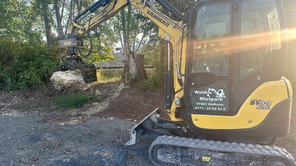 Bagger Yanmar SV22 Sortiergreifer mieten bei Waldis Mietpark – 2