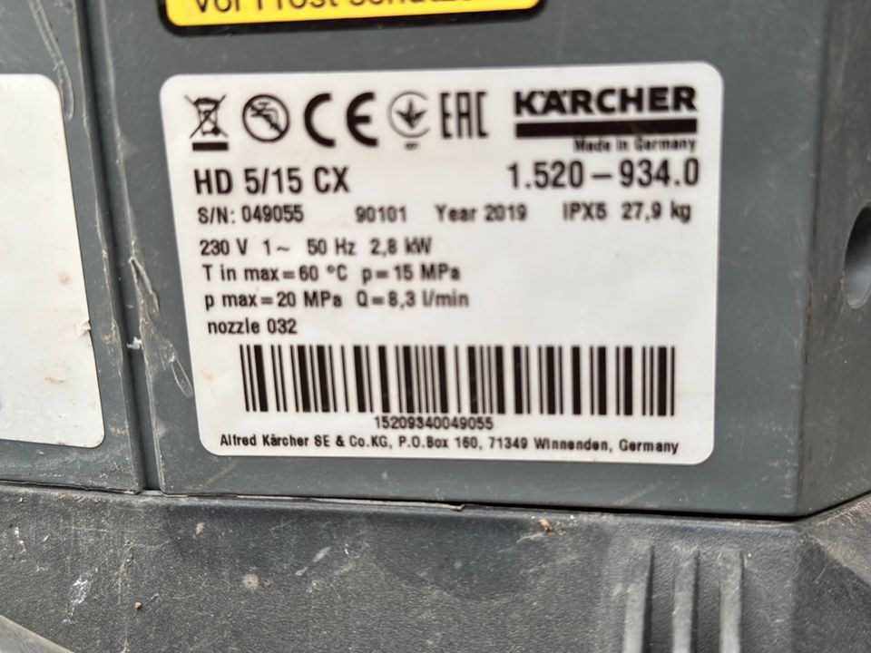 Hochdruckreiniger Kärcher HD5 15 mieten bei Waldis Mietpark – 4