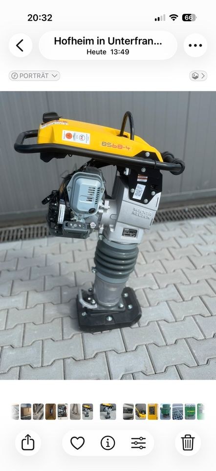 Stampfer Wacker Neuson 68 4 Frosch mieten bei Waldis Mietpark