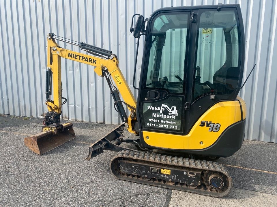 Bagger Yanmar SV18 Powertilt Minibagger mieten bei Waldis Mietpark