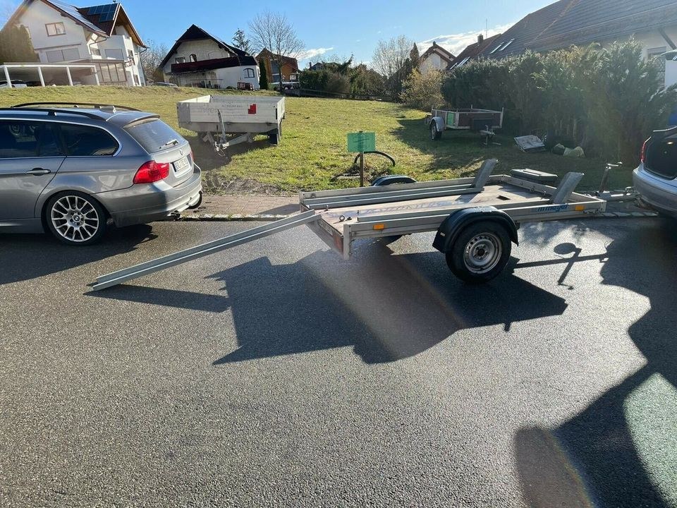 Motorradanhänger Anhänger Hänger Quad Plattform mieten in Geislingen – 2
