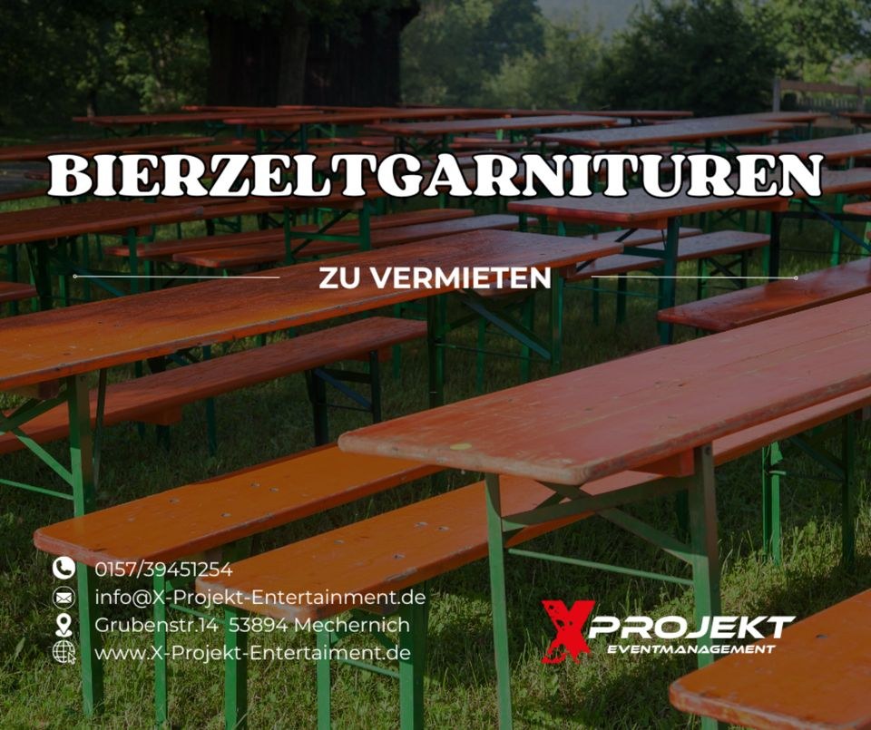Bierzeltgarnituren mieten in Mechernich – Sitzplätze für alle