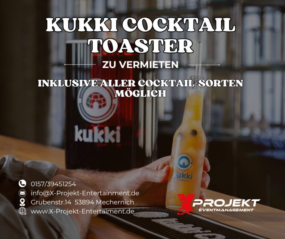 Kukki Cocktail Toaster Cocktails Betreuung mieten in Mechernich