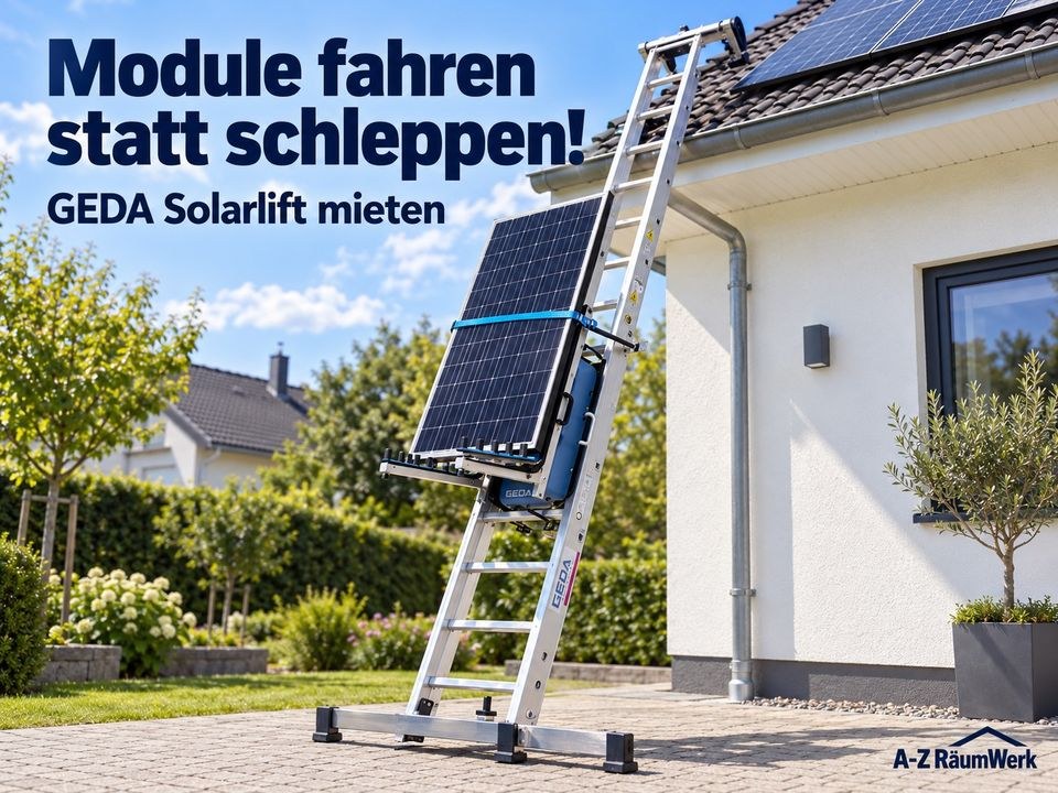 GEDA Solarlift PV Lift mieten bei A-Z Hausmeisterservice