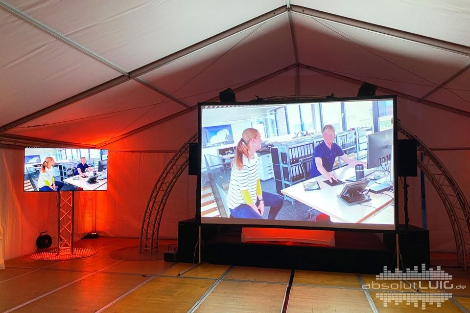Flachbild TV Beamerersatz Leinwand LCD DJ mieten in Waltrop – 4