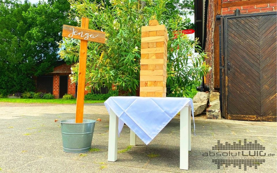 XXL Jenga Partyspiel Gästespiel DJ mieten in Waltrop – Spiel & Spaß – 2