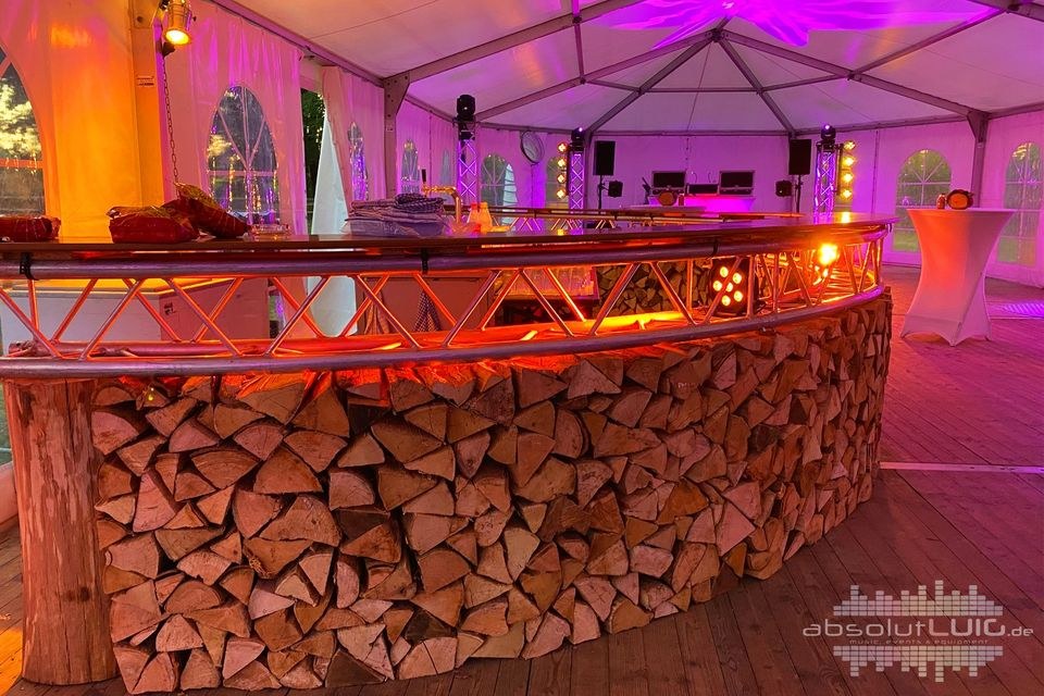 Holz Theke Polterabend Scheunenparty mieten in Waltrop – mobile Bar