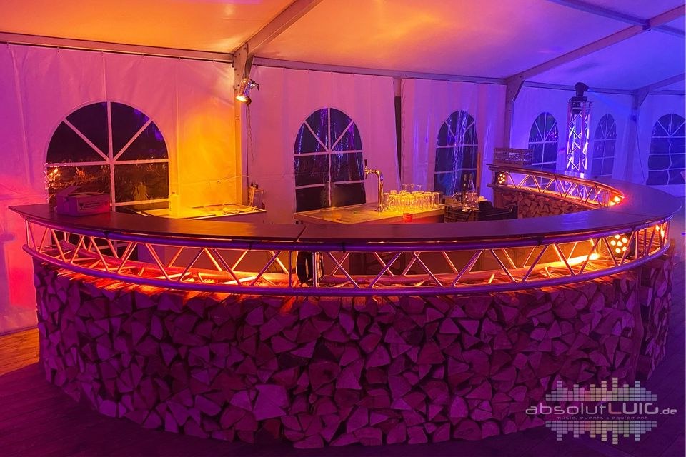 Holz Theke Polterabend Scheunenparty mieten in Waltrop – mobile Bar – 2
