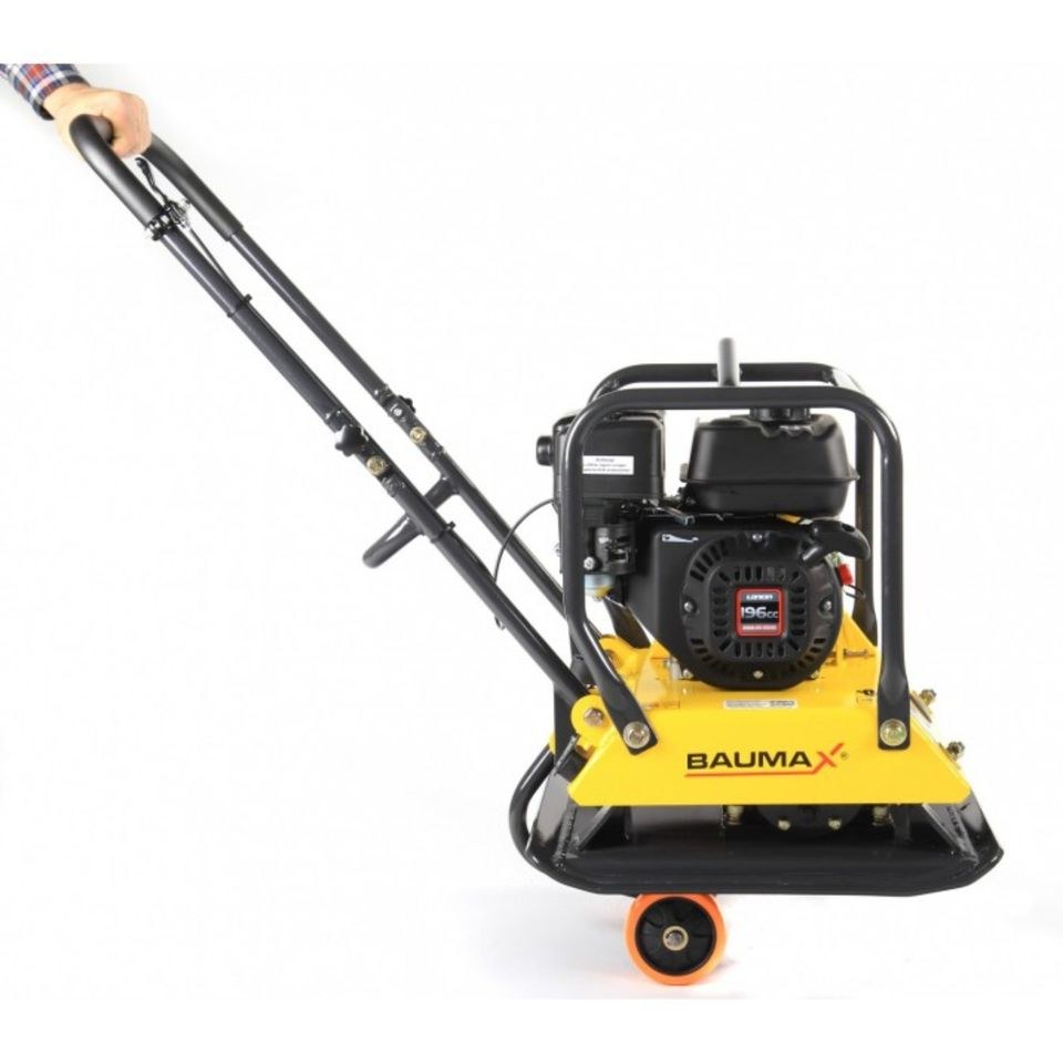 N Rüttelplatte 104 kg 20 kN PU Matte Fahrwerk mieten in Barver – 3