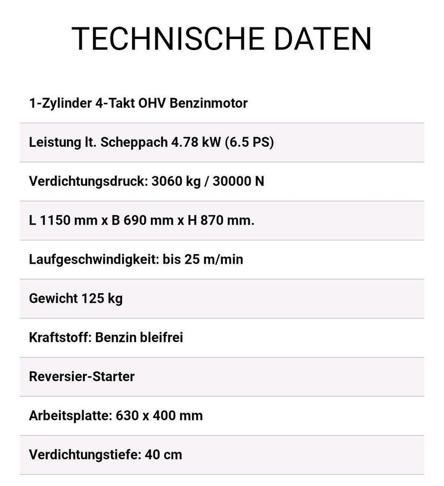 Rüttelplatte Scheppach 125kg mieten bei SD-Baumaschinen – 3