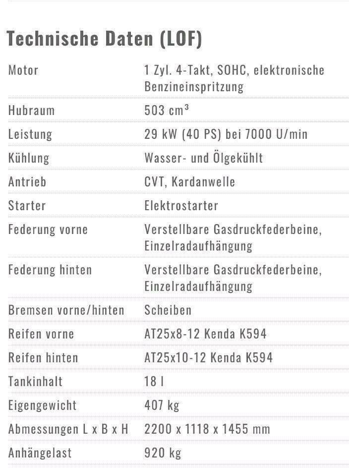 TGB Blade 550 Black Edition LOF Quad mieten bei SD-Baumaschinen – 4
