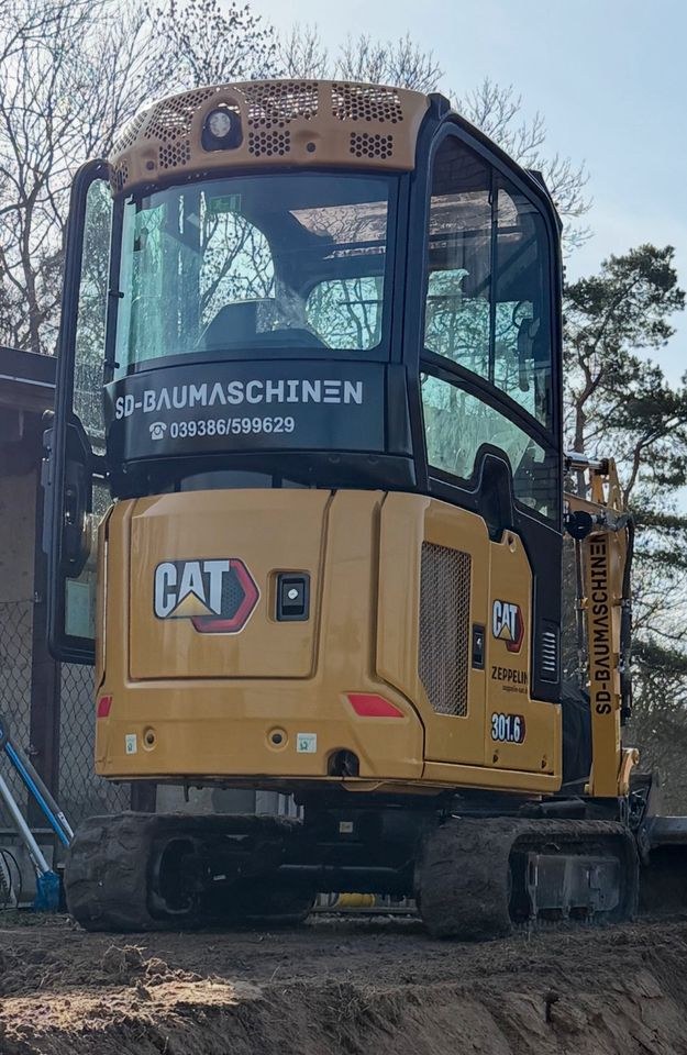 Minibagger CAT 301.6 mieten bei SD-Baumaschinen