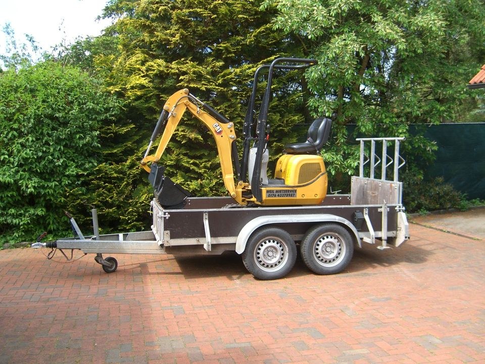 Minibagger inkl Anhänger MwSt mieten bei Weil - Mietservice – 2