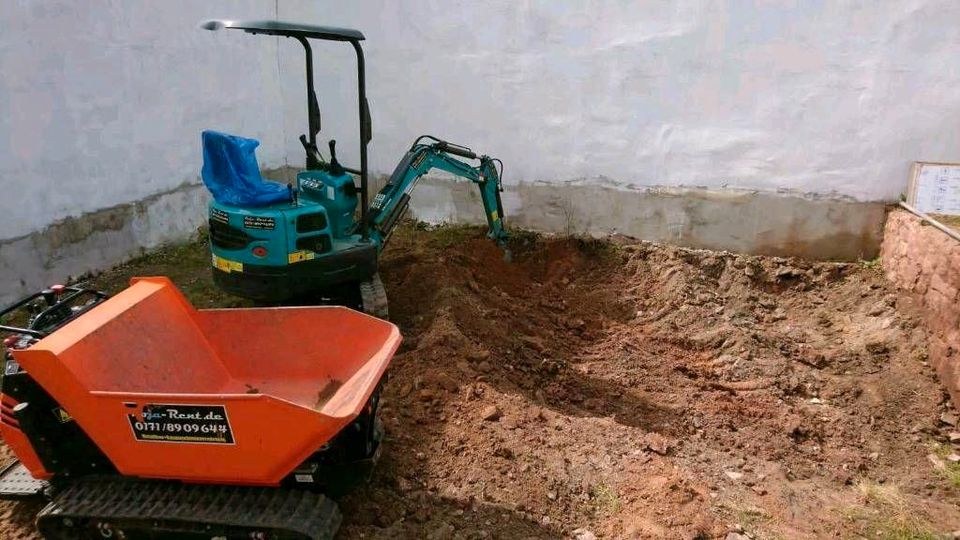 Poolbau 2er Set Minibagger Dumper mieten in Teutschenthal – 4