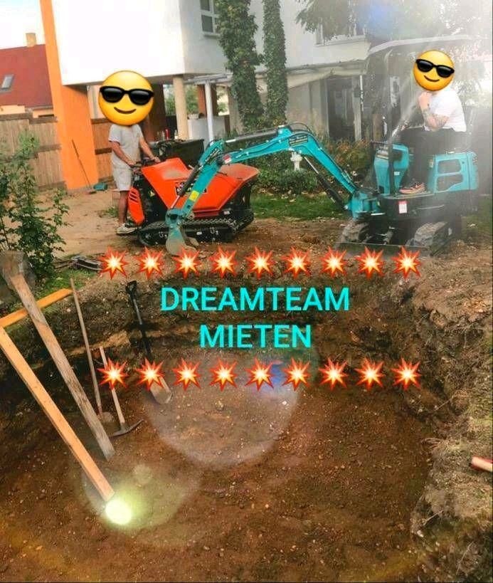 Poolbau 2er Set Minibagger Dumper mieten in Teutschenthal – 3