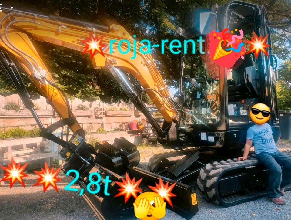 2,8t Bagger Minibagger mieten in Teutschenthal