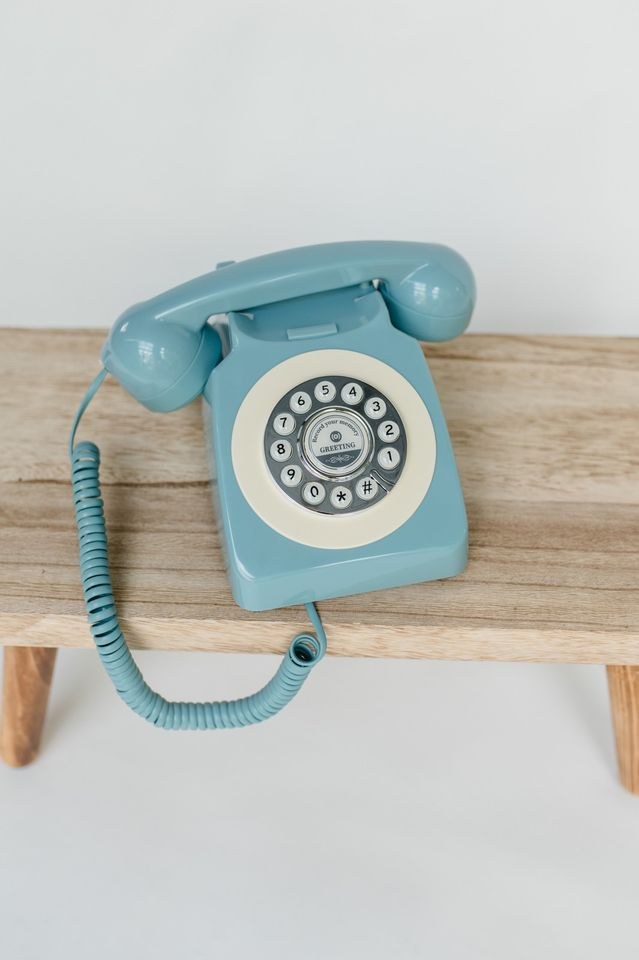 Audio Guestbook Blue Telefon Deko mieten in Bad Bentheim