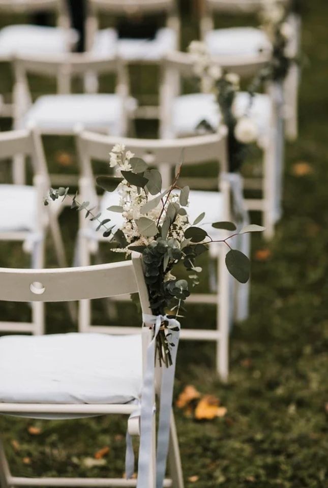 Klappstuhl weiß Deko mieten in Bad Bentheim – für die Hochzeit – 3