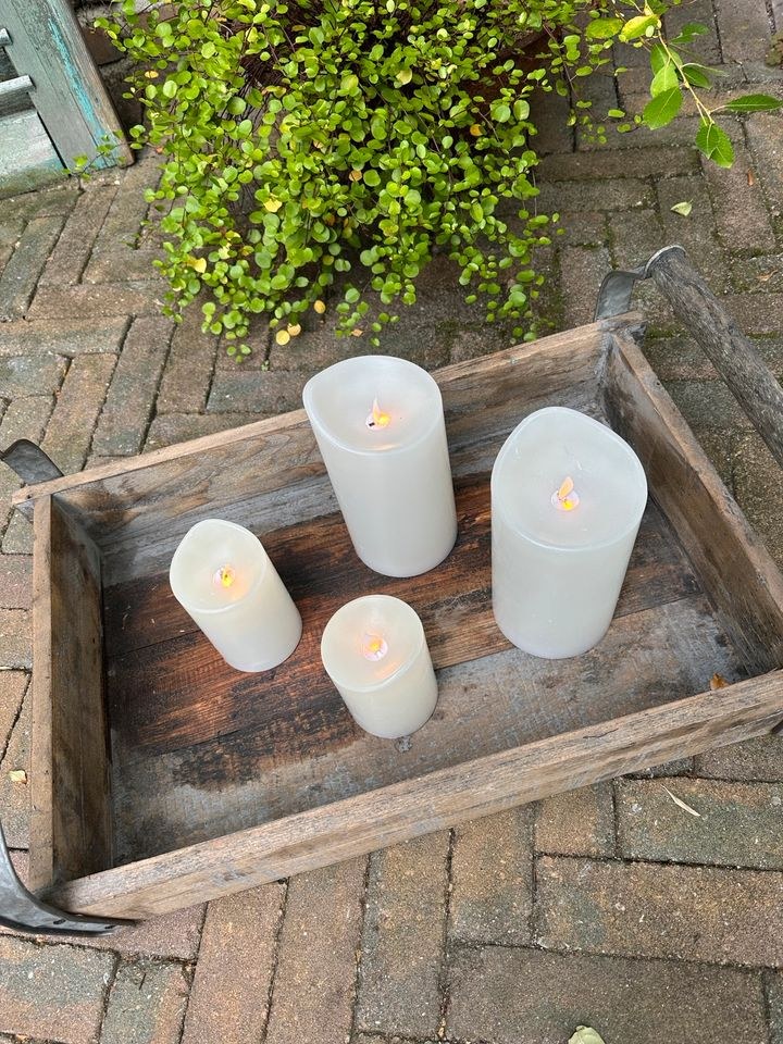 LED Stumpenkerzen Deko mieten in Bad Bentheim – für die Hochzeit – 3