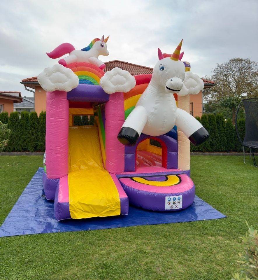 Einhorn Hüpfburg Rutsche Berlin mieten bei FeierGut – 4