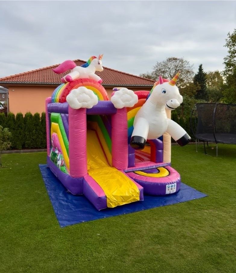 Einhorn Hüpfburg Rutsche Berlin mieten bei FeierGut – 2