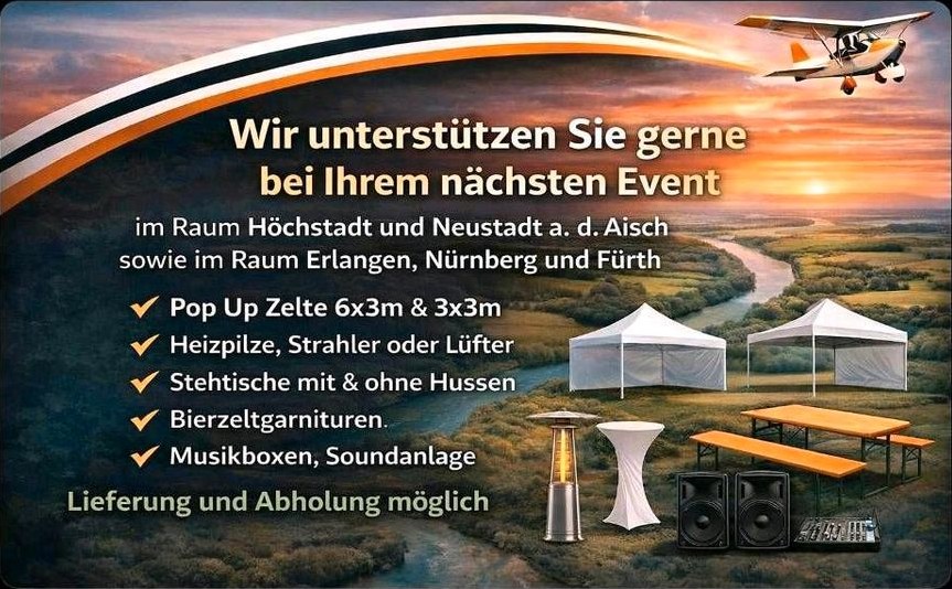 Eventzubehör Zelte Heizpilze Musikboxen mieten in Lonnerstadt – 3