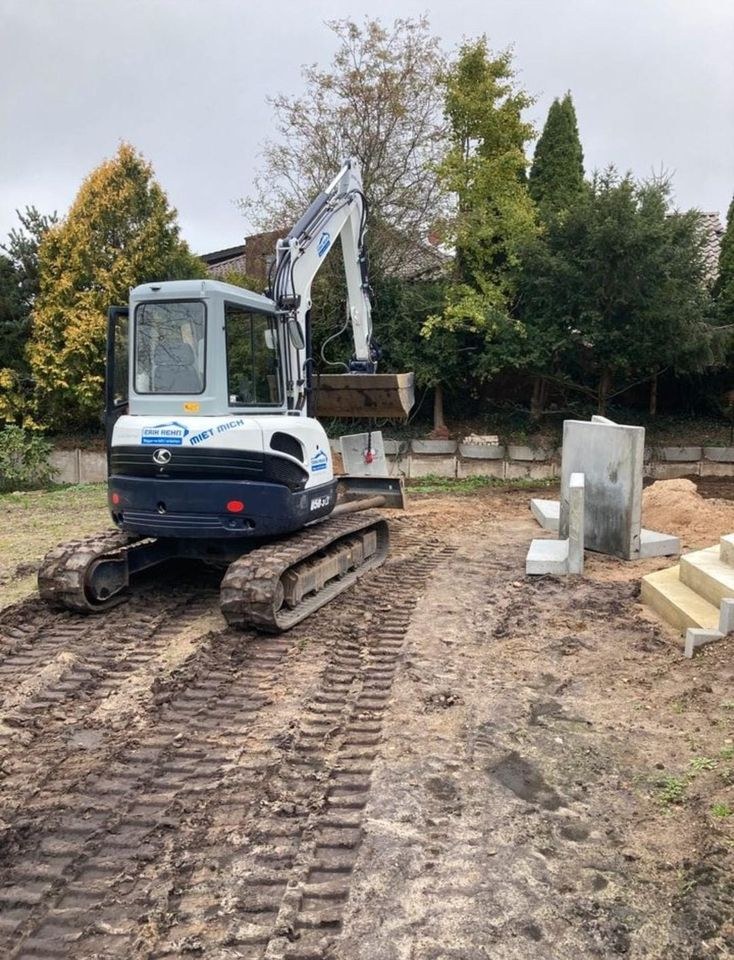 Bagger 5t Hausbau Erdarbeiten Pflastern Garten mieten in Seth Holstein