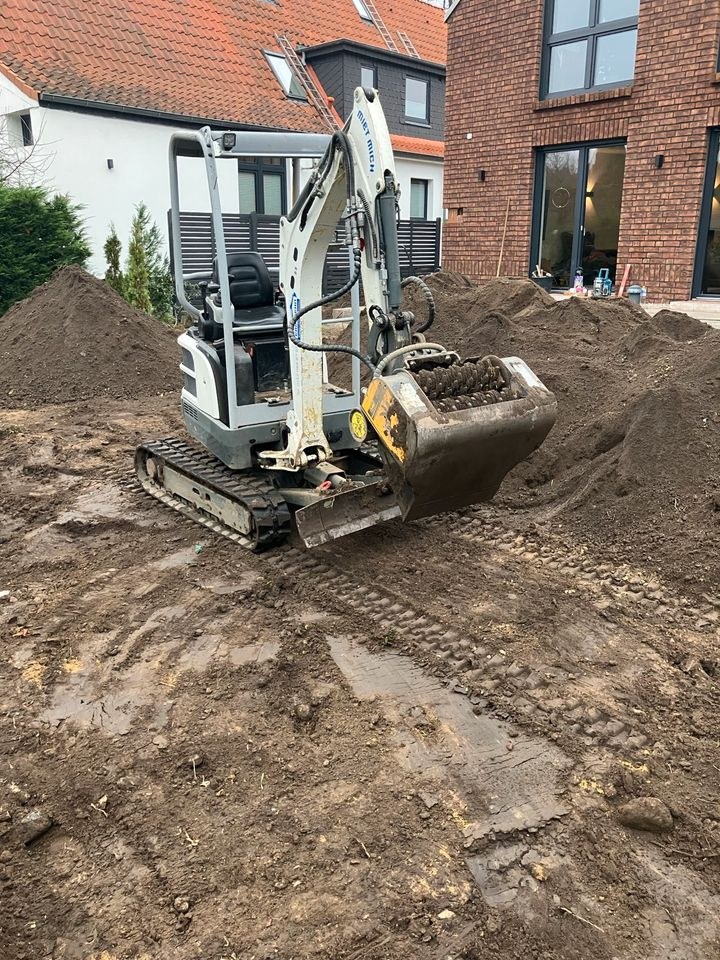 Minibagger 1,9t Garten Baggerarbeiten Teich Pool mieten