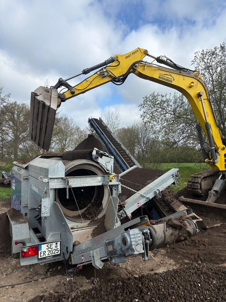 Trommelsiebanlage 3,0t Siebanlage mieten bei Baggerverleih/-arbeiten – 3