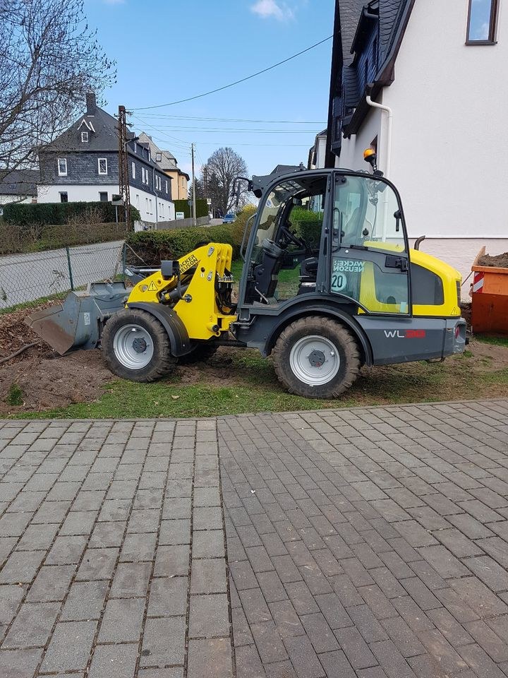 Radlader Minibagger Häcksler Rüttelplatte mieten in Stollberg – 4