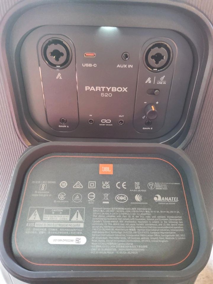 jbl Partybox 520 Versand Akku Karaoke Mikrofon mieten in Sondershausen – 4