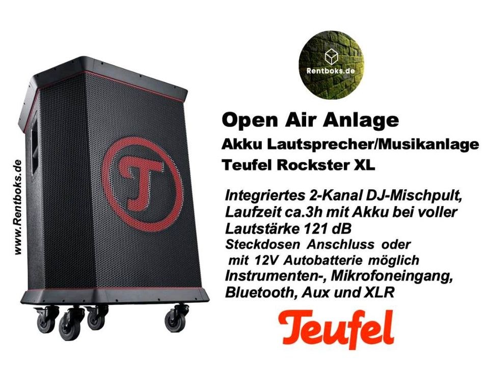 :Teufel Rockster XL mobiler Lautsprecher mieten bei Rentboks