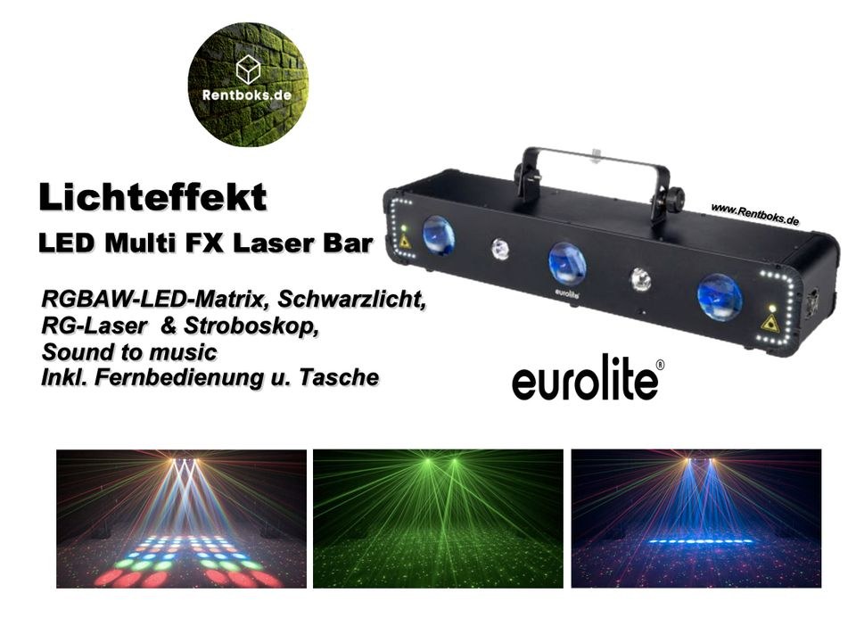 LED Multi Laser Bar mieten bei Rentboks – Party-Sound