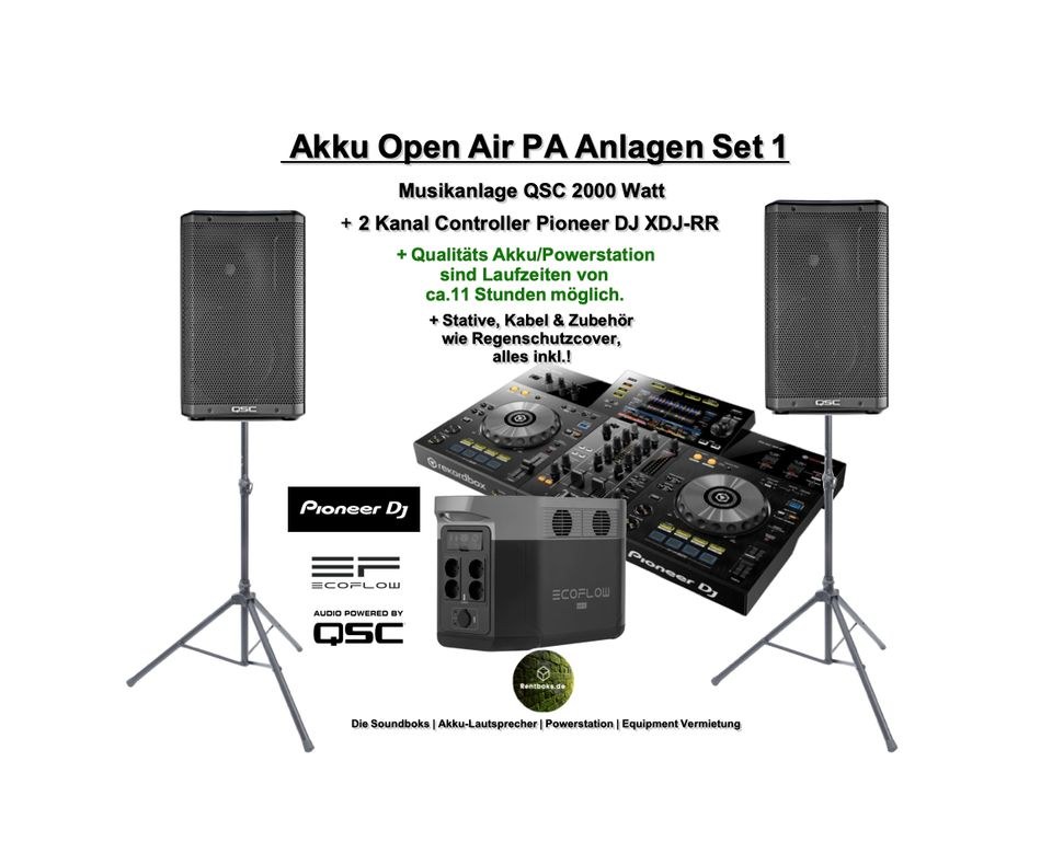 Lautsprecher Set Pioneer DJ Xdj Open Air mieten bei Rentboks