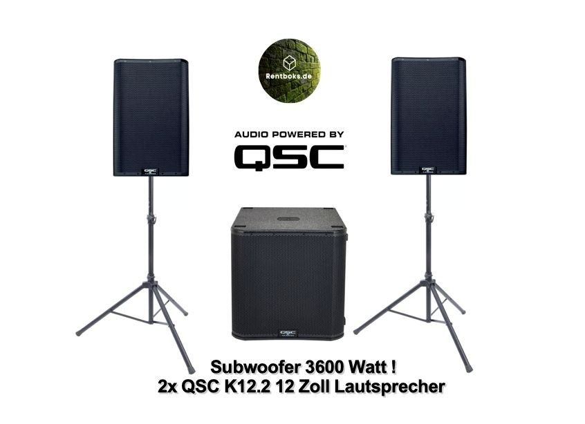 PA Anlage QSC 7600 Watt Soundboks 3 4 mieten bei Rentboks