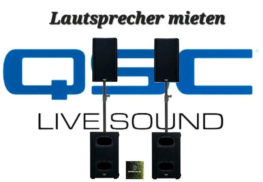 Musikanlage 8000 Watt PA Anlage QSC 12 Zoll mieten bei Rentboks