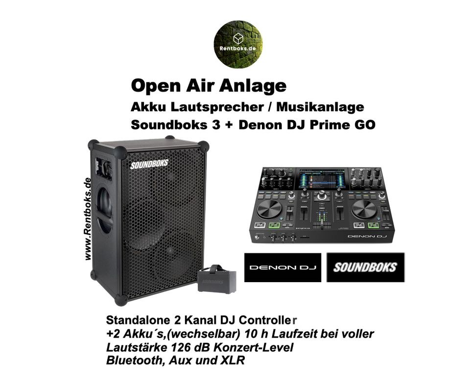 Soundboks 3 Akku DJ Controller Denon Prime GO 4 mieten bei Rentboks – 2