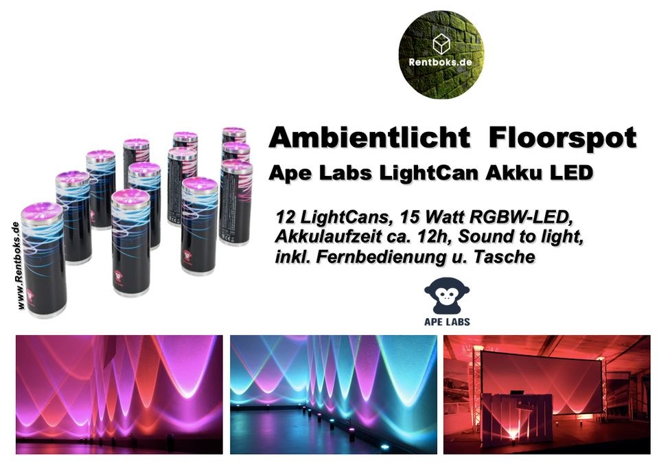 Lichteffekt Dekolicht Ape Labs LED LightCan mieten bei Rentboks