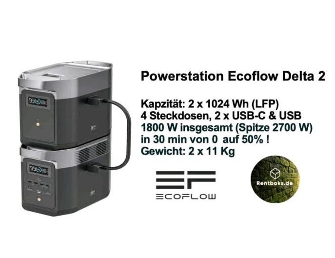 Powerstation Ecoflow Delta 2 2048 Wh mieten bei Rentboks – Party-Sound – 2