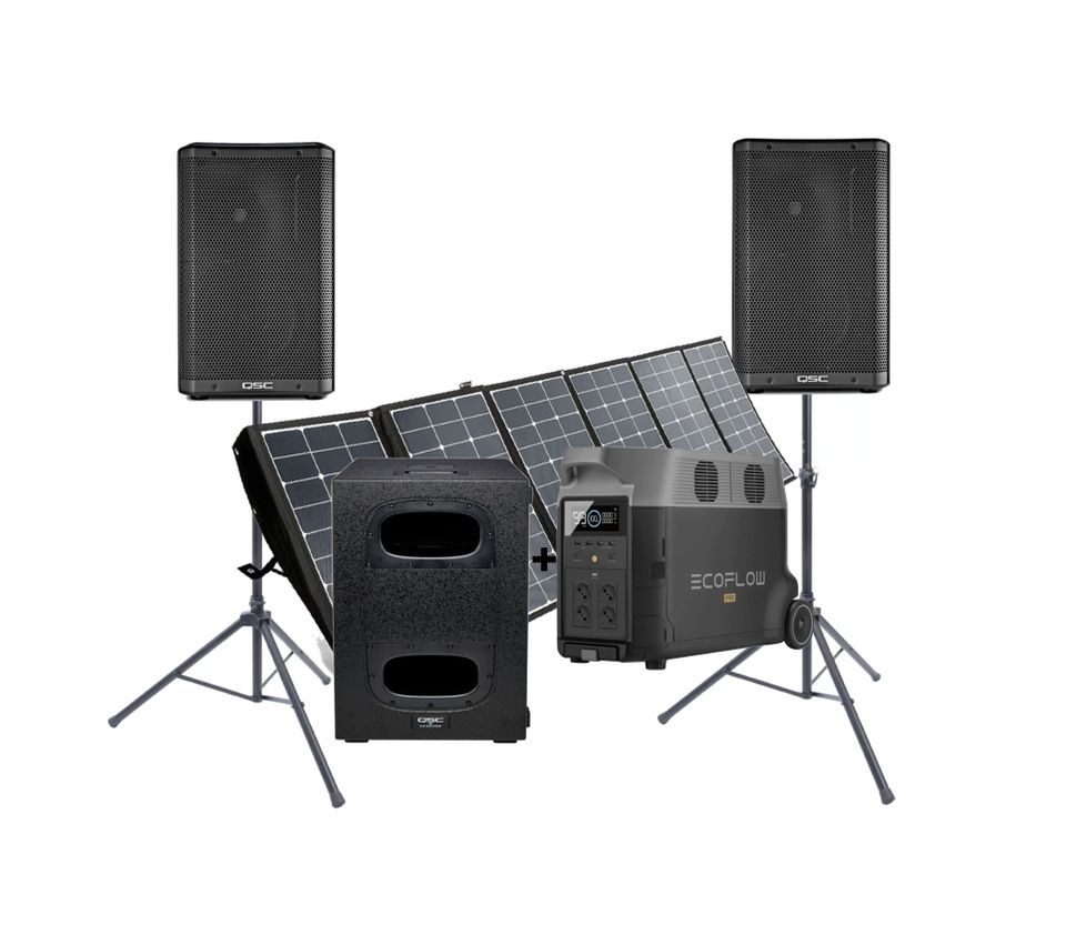 Openair Akku PA Anlage QSC Subset mieten bei Rentboks – Party-Sound