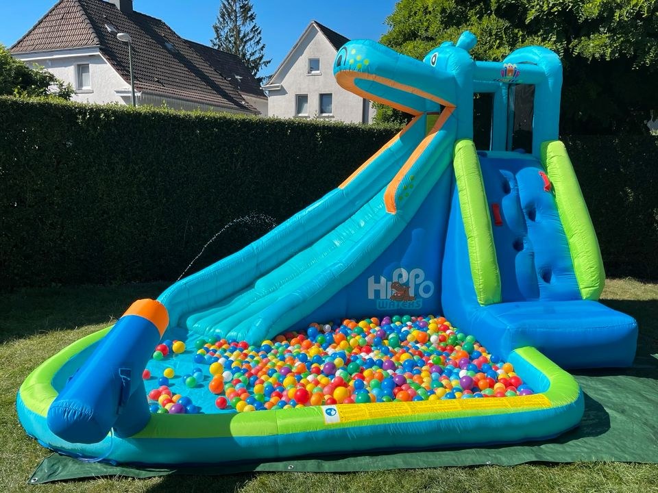 Hüpfburg Hippo Wasserspielcenter Wasserrutsche mieten in Gelsenkirchen