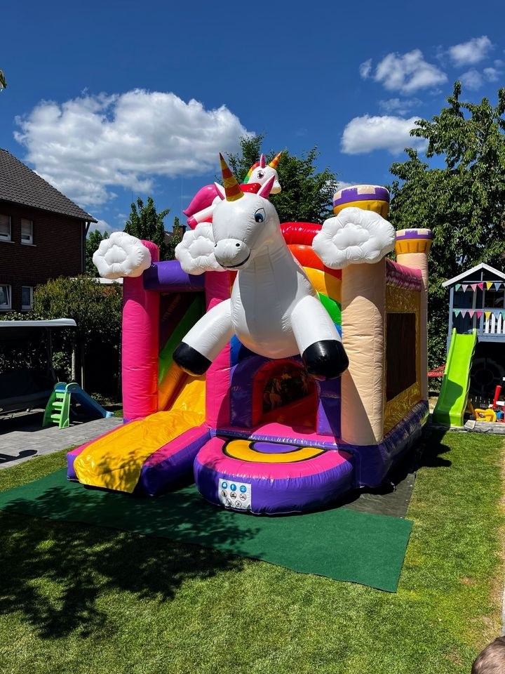 ✨Hüpfburg Einhorn Rutsche mieten bei Valentinos Eventspaß – 2