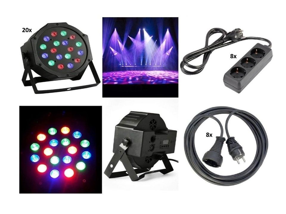 LED Scheinwerfer Partylicht Disco Beleuchtung mieten in Garath